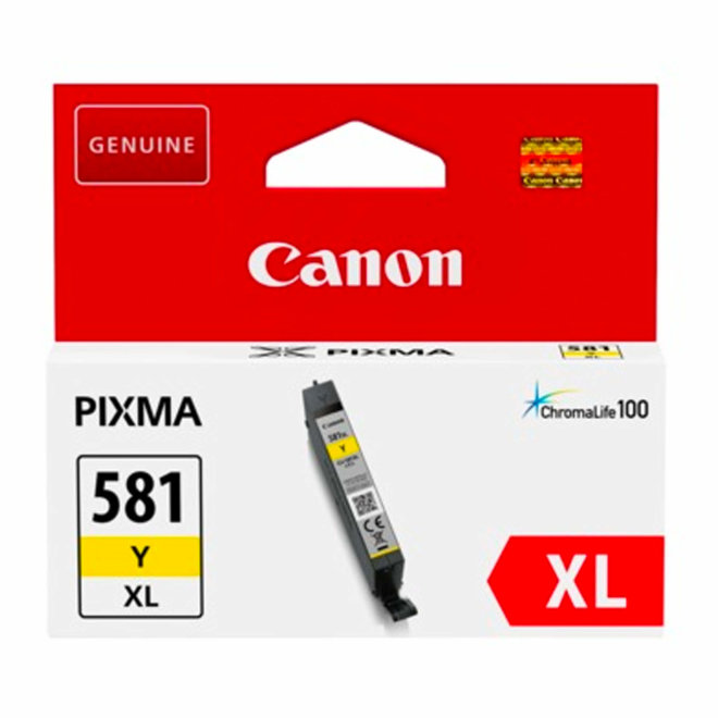 Canon CLI-581XL Yellow Ink Cartridge, tinta, cca 199 fotografija, Original [2051C001]