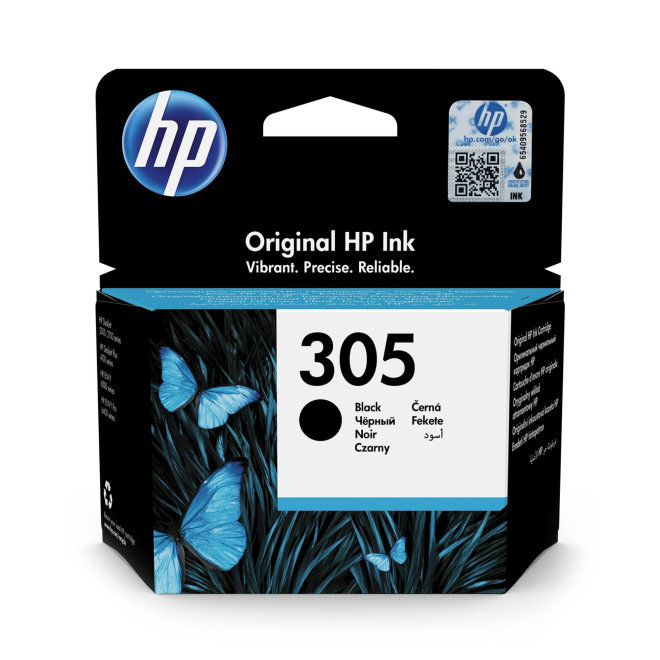 HP 305 Black Original Ink Cartridge, tinta, cca 120 ispisa, Original [3YM61AE#ABE]