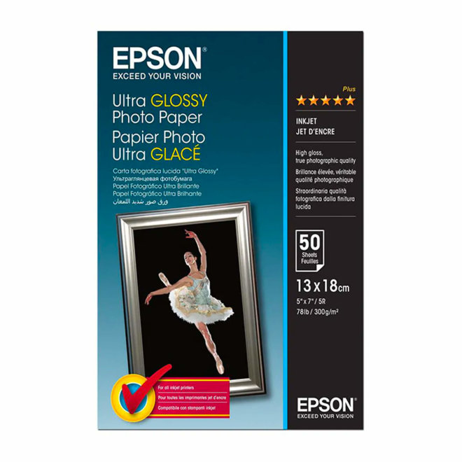 Epson Ultra Glossy Photo Paper, 300 g/m², 13 x 18 cm, 50 listova, Original [C13S041944]