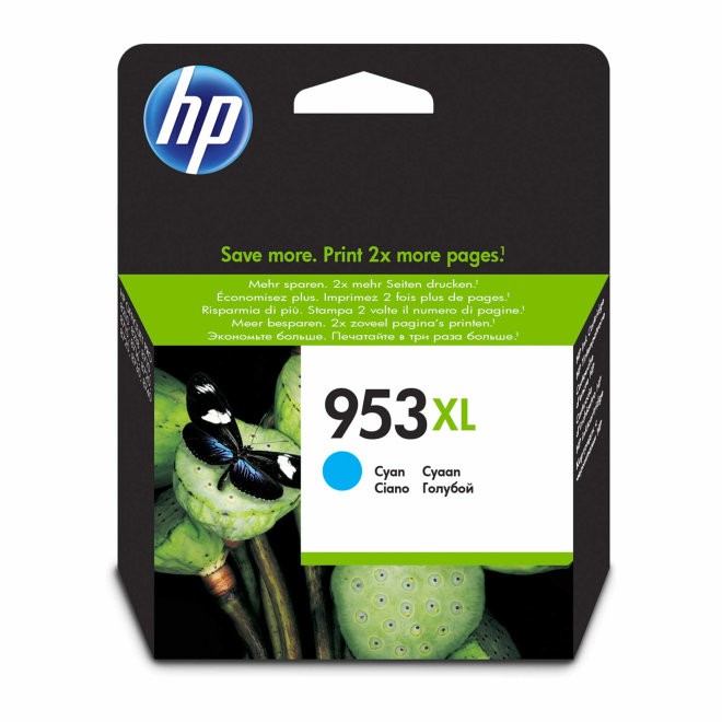 HP 953XL High Yield Cyan Original Ink Cartridge, tinta, cca 1.600 ispisa, Original [F6U16AE#BGX]