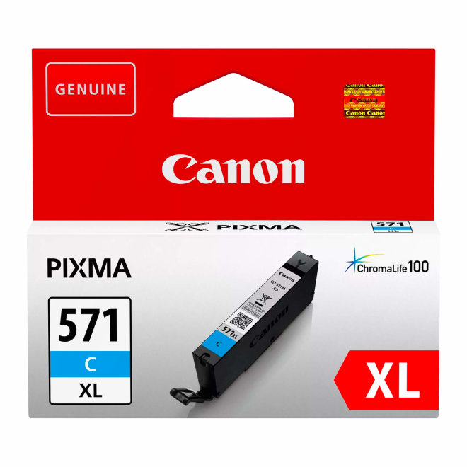 Canon CLI-571XL High Yield Cyan Ink Cartridge, tinta, cca 375 ispisa, Original [0332C001]