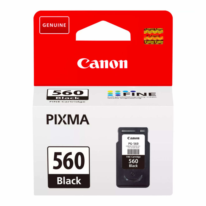 Canon PG-560 Black Ink Cartridge, tinta, cca 180 ispisa, Original [3713C001]