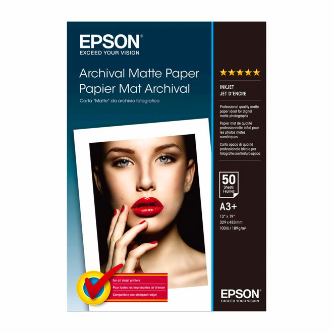 Epson Archival Matte Paper, DIN A3+, 189 g/m², 50 listova, Original [C13S041340]