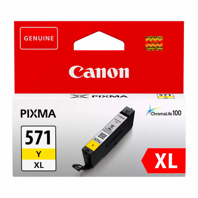 Canon CLI-571XL High Yield Yellow Ink Cartridge, tinta, cca 336 ispisa, Original [0334C001]