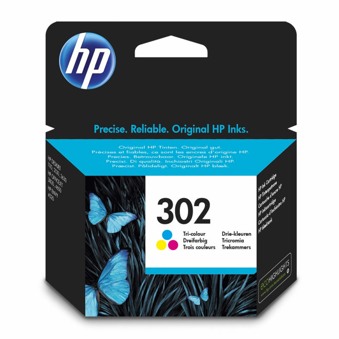 HP 302 Tri-color Original Ink Cartridge, tinta, cca 165 ispisa, Original [F6U65AE#BA3]