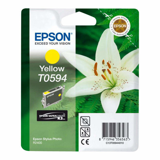 Epson Singlepack Yellow T0594 UltraChrome K3, tinta, Original [C13T05944010]