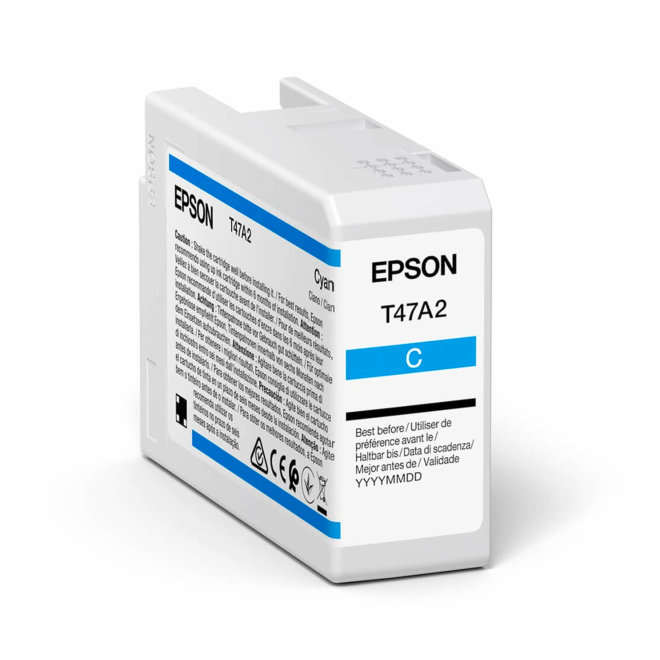 Epson Singlepack Cyan T47A2 UltraChrome Pro 10 ink 50ml, Original [C13T47A200]