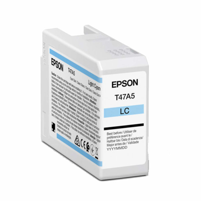 Epson Singlepack Light Cyan T47A5 UltraChrome Pro 10 ink 50ml, Original [C13T47A500]
