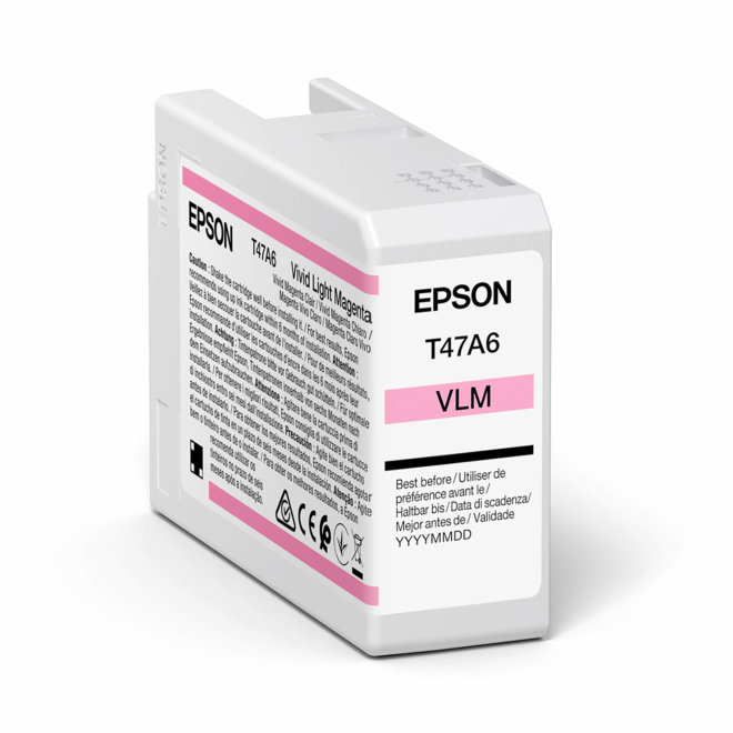 Epson Singlepack Vivid Light Magenta T47A6 UltraChrome Pro 10 ink 50ml, Original [C13T47A600]