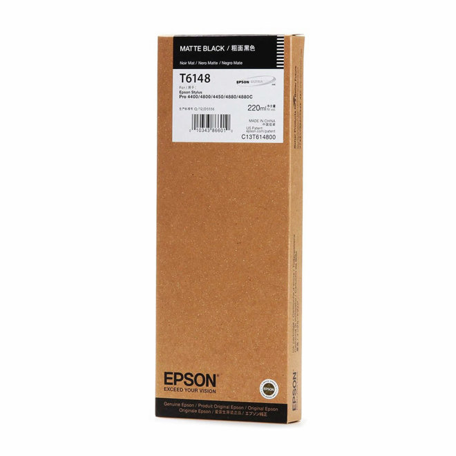 Epson tinta Matte Black T614800, 220 ml, Original [C13T614800]