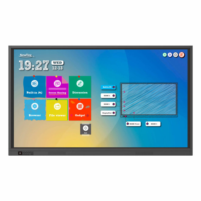 Newline TT-7519RS+, LED interaktivni monitor, 75", 4K, Touchscreen, Android 8.0, 3GB RAM, HDMI, VGA, WiFi [TT7519RS]