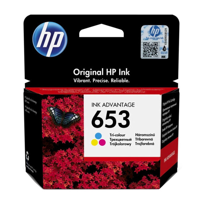 HP 653 Tri-color Original Ink Advantage Cartridge, tinta, cca 200 ispisa, Original [3YM74AE#BHK]