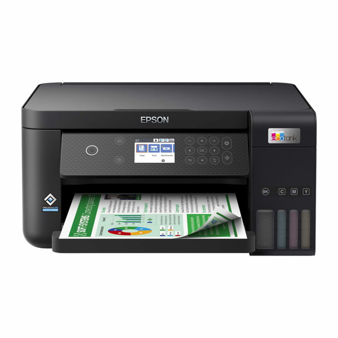 Epson EcoTank L6260, Višefunkcijski printer, Kolor, Ink-jet, Refillable, A4, do 15 spm, 250 listova, USB, LAN, Wi-Fi, Duplex, 64 – 300 g/m² [C11CJ62402]